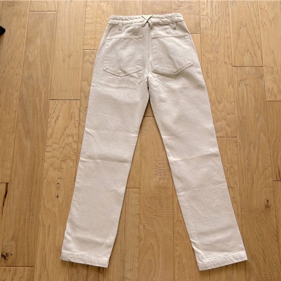 Alex Mill NWT Sullivan Straight Leg Jean Natural 0 100% Cotton 5 Pockets - Picture 6 of 10